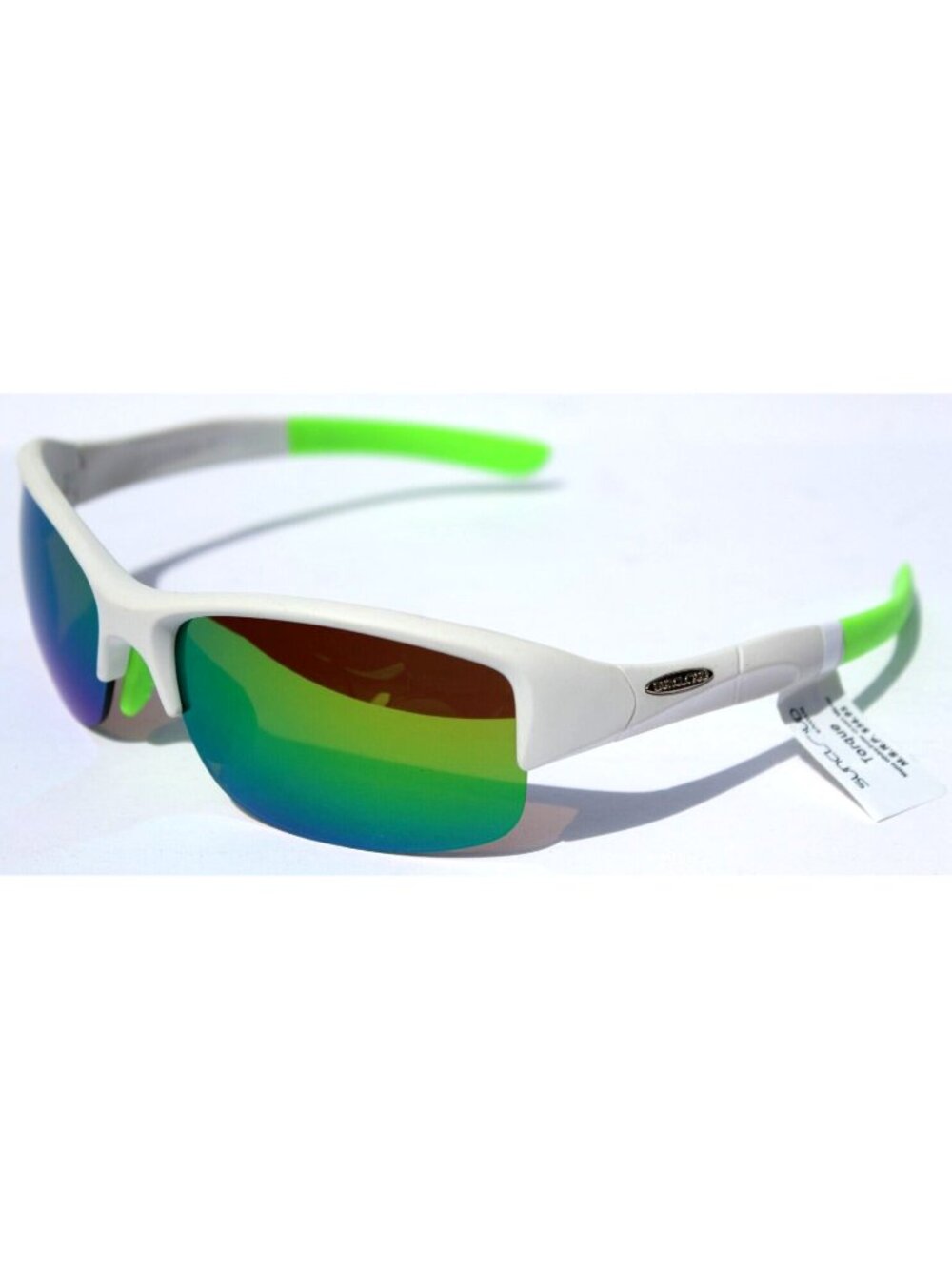 SUNCLOUD Torque POLARIZED White/Green Mirror/Rose 2 Lens NEW Smith Sport $55